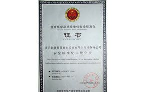 危化品安全標(biāo)準(zhǔn)化證書 危化品安全標(biāo)準(zhǔn)化證書
